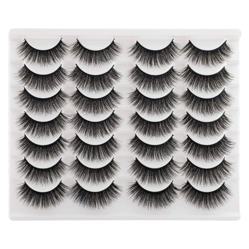 Newcally Lashes Fake Eyelashes Long Dramatic Thick Volume Faux Mink Eye Lashes 14 Pairs Pack - Image 1